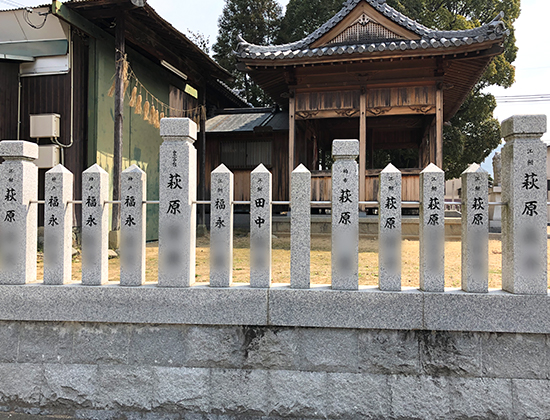 施工例写真:神社玉垣